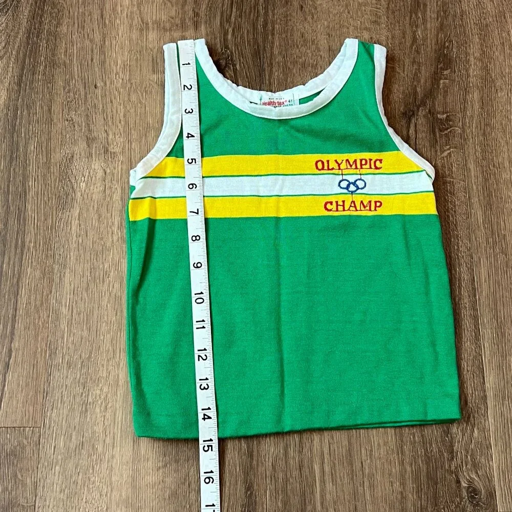 Vintage Health-Tex Olympic Retro Tank Sz 4T - Picture 5 of 6